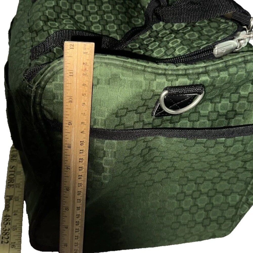 Atlantic Carry-on Travel Bag Overnight Luggage Tote Green w/ Handles and Strap - Picture 9 of 10
